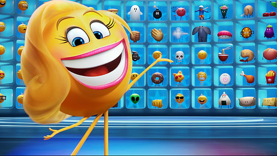 Емоджи филмова сцена, Emojimovie: Изразете се, усмивка, 5k, HD тапет HD wallpaper