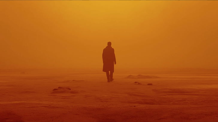Pria berjalan di tengah gurun, Blade Runner 2049, Ryan Gosling, film terbaik, Wallpaper HD