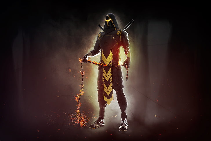 Mortal Kombat, video game, Seni Video Game, Scorpion (karakter), Wallpaper HD