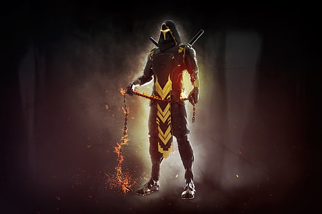 Mortal Kombat, видеоигры, видеоигры Art, Scorpion (персонаж), HD обои HD wallpaper