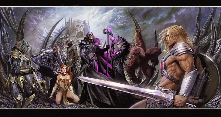 Nebezial, He-Man, Skeletor, Teela, Merman, Trapjaw, Triclops, Evelynn, He-Man and the Masters of the Universe, HD wallpaper