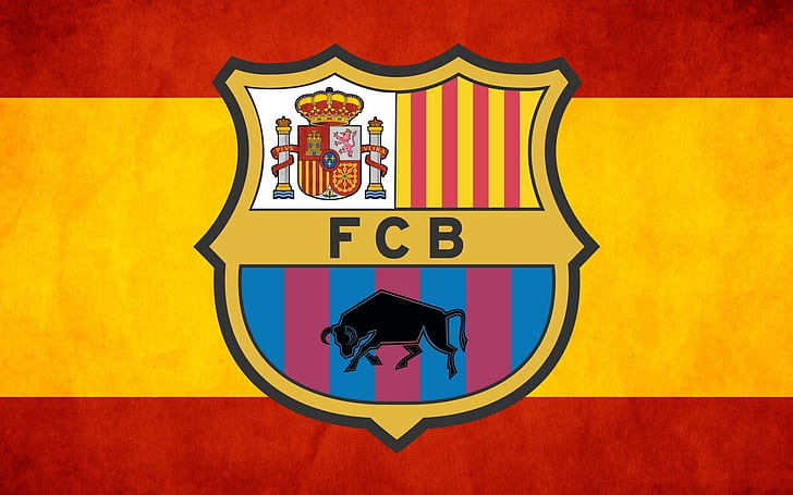 Barca-logotyp, fc barcelona-logotyp, fc barcelona, ​​barcelona-team, fcb-logotyp, HD tapet
