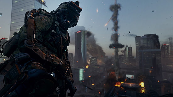 Fond d'écran numérique du jeu Call of Duty, Call of Duty: guerre avancée, Call of Duty, Fond d'écran HD HD wallpaper