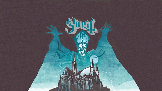 blå spöke tryckt textil, Ghost B.C., band, metal musik, musik, konstverk, omslag, rockband, doom metal, psykedelisk rock, rockmusik, HD tapet HD wallpaper