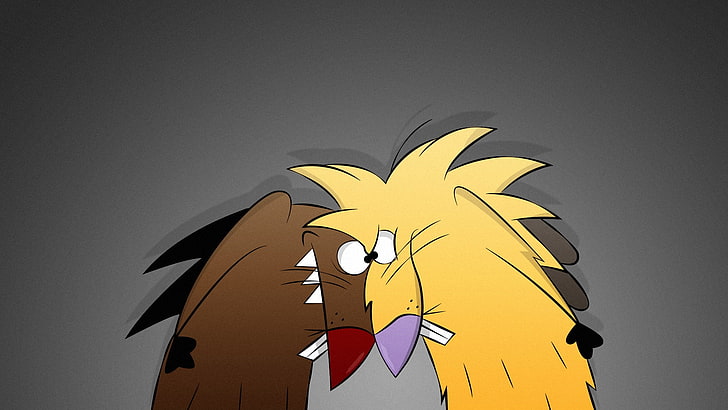 Personajes animados de animales amarillos y marrones, los castores  enojados, Fondo de pantalla HD | Wallpaperbetter
