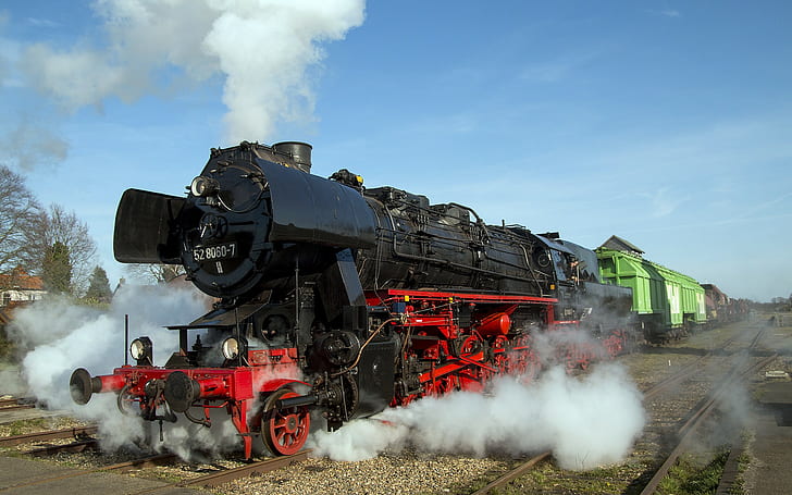 train, steam locomotive, HD wallpaper