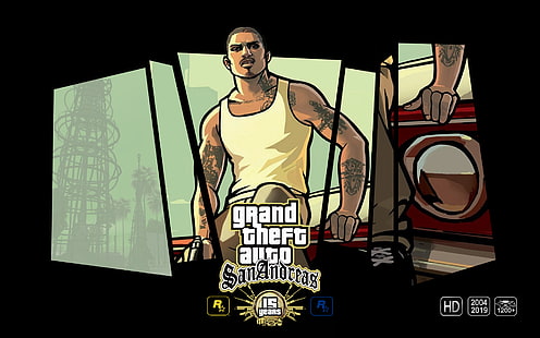 Grand Theft Auto, GTA San Andreas, plakaty z gier, rocznica GTA, Tapety HD HD wallpaper