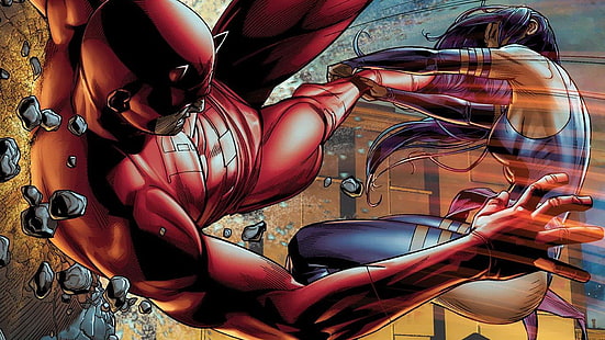 การ์ตูน, Daredevil, Matt Murdock, Psylocke (Marvel Comics), วอลล์เปเปอร์ HD HD wallpaper