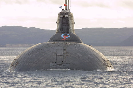 black submarine, St. 941 Akula-Typhoon, The Northern fleet, Dmitry Donskoy, TK-208, HD wallpaper HD wallpaper