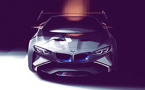 BMW concept car, arte desenho, BMW, conceito, carro, arte, desenho, HD papel de parede HD wallpaper