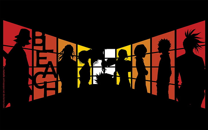 Bleach, Byakuya Kuchiki, Ichigo Kurosaki, Kisuke Urahara, Renji Abarai, Rukia Kuchiki, Uryu Ishida, Yoruichi Shihôin, HD wallpaper