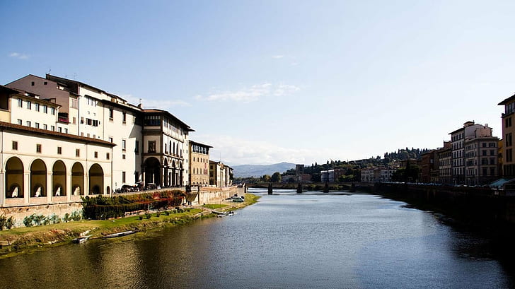 Arno (flod), Florens, Italien, flod, HD tapet
