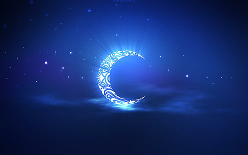 Holy Ramadan Moon, moon, holy, ramadan, celebrations, HD wallpaper HD wallpaper