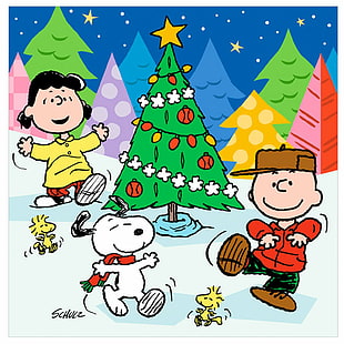 Brown, Charlie, Navidad, cómics, maní, Snoopy, Fondo de pantalla HD HD wallpaper