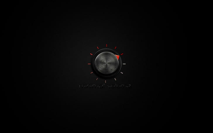 Manopola del volume, orologio con cornice rotonda nera, musica, 1920x1200, volume, manopola, Sfondo HD
