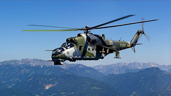 mi 24 hind, helikoptery, samoloty wojskowe, samoloty, wojsko, pojazd, Tapety HD HD wallpaper
