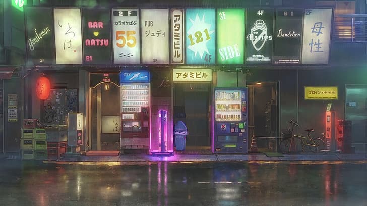 anime, Japon, Tenki no Ko, ville, Weathering With You, pluie, Fond d'écran HD