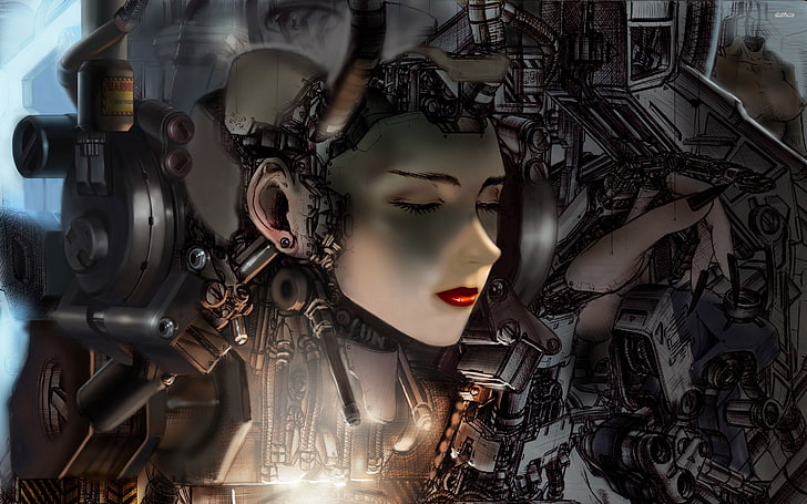 Spiel digitale Tapete, Cyberpunk, futuristisch, HD-Hintergrundbild
