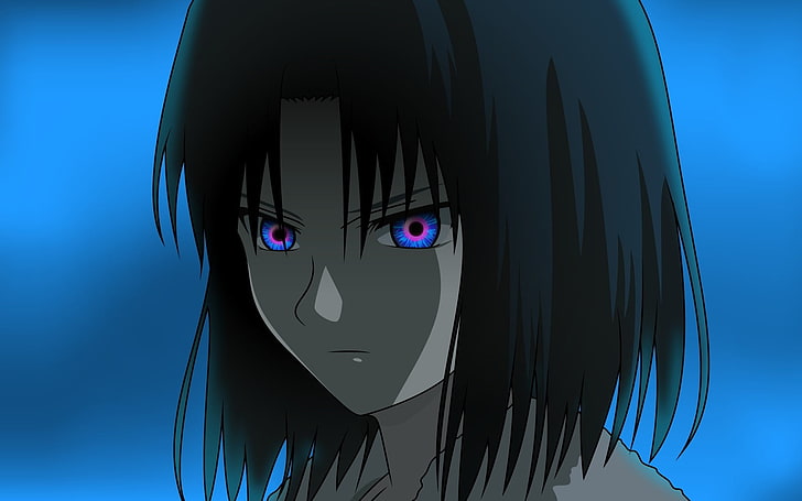 Kara no Kyoukai, Ryougi Shiki, occhi mistici della percezione della morte, anime girls, Sfondo HD