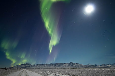 تصوير فاصل زمني للشفق القطبي تحت القمر الكامل ، ضوء القمر ، الأشرطة ، الاستكشاف ، التصوير الفوتوغرافي بفاصل زمني ، البدر ، الأضواء الشمالية ، الشفق القطبي ، التندرا ، التايغا ، ألاسكا ، الثلج ، قمر الشتاء ، سماء الليل ، الجليد ، Canon 7D ، Rokinon ، f /2.8 ، أخضر أزرق ، بنفسجي ، أبيض ، نجم - فضاء ، فلك ، ليل ، طبيعة ، فضاء ، مجرة ​​، شفق قطبي ، سماء ، كوكبة ، جبل ، درب التبانة ، أزرق، خلفية HD HD wallpaper