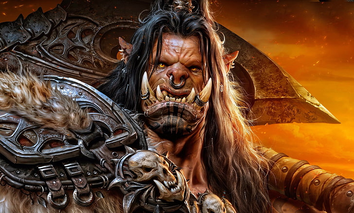 permainan, Orc, warcraft, wow, The Art of Warcraft, Wei Wang, Wallpaper HD