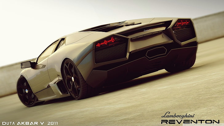 Lamborghini Reventon gris, voiture, Lombardini, Fond d'écran HD