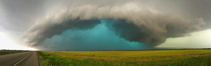 photo of green grass field, texas, texas, Weinert Texas, Supercell, Explored, photo, green grass, grass field, weather, sky, storm chasing, hail, teal, colorful, skyscape, cloudscape, nature, cloud - Sky, grass, landscape, storm, HD wallpaper
