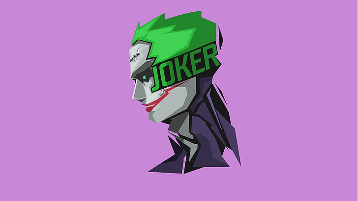 joker, minimalis, 8k, hd, 4k, 5k, karya seni, artis, seni digital, supervillain, artstation, Wallpaper HD