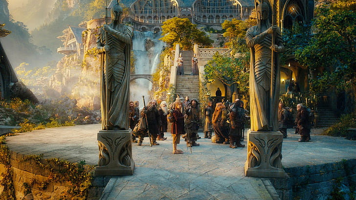 The Hobbit An Onexpected Journey 2, ringenes herre film, resa, hobbit, oväntat, filmer, HD tapet