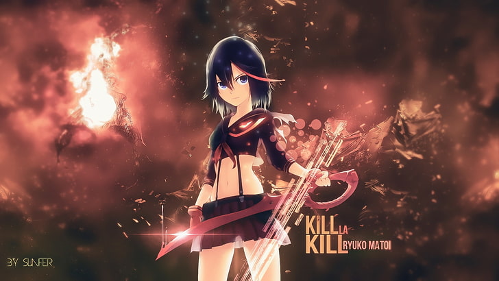 kill la kill, ryuko matoi, artwork, Anime, HD wallpaper
