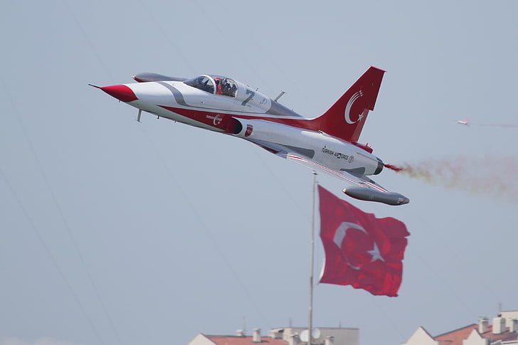 النجوم التركية ، القوات الجوية التركية ، Türk Yıldızları ، التركية ، تركيا ، العسكرية، خلفية HD