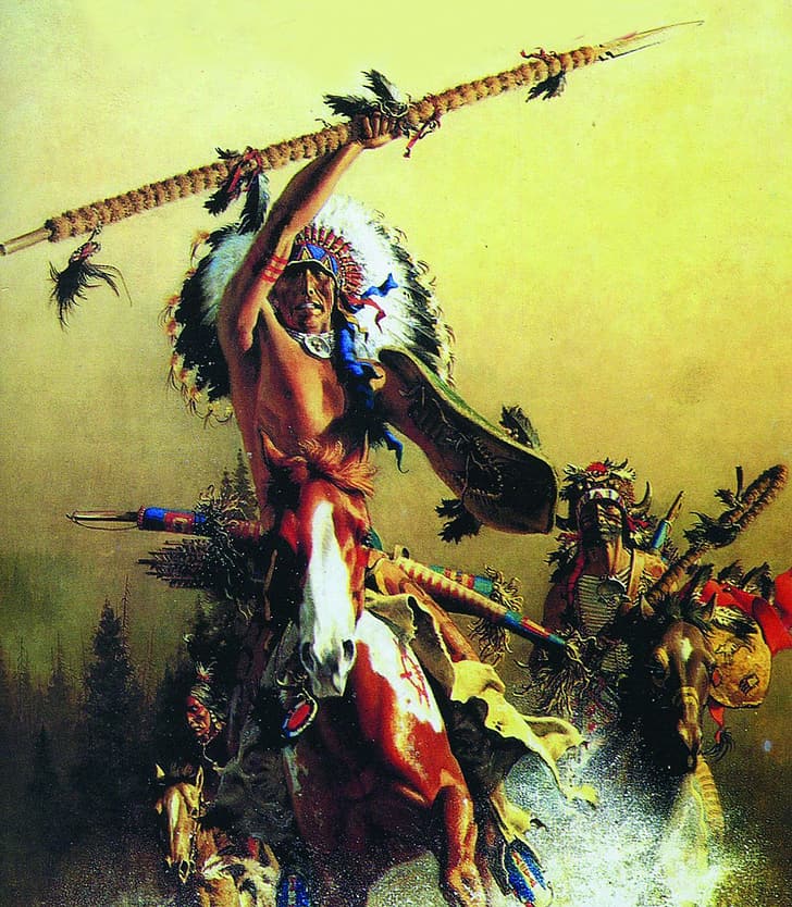 Yerli Amerikalılar, Sioux Warriors, HD masaüstü duvar kağıdı, telefon duvar kağıdı