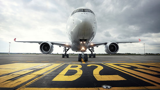a350, airplane, aircraft, HD wallpaper HD wallpaper