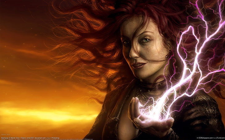 Magic: The Gathering, magic, si rambut merah, Wallpaper HD