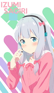 Anime, Anime Girls, Izumi Sagiri, Eromanga-sensei, Kopfhörer, HD-Hintergrundbild HD wallpaper
