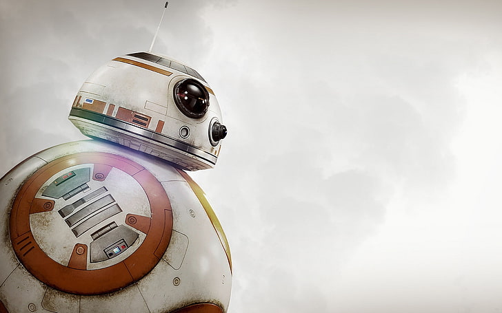 خلفية Star Wars BB-8 ، حرب النجوم: The Force Awakens ، إنسان آلي ، خيال علمي ، BB-8، خلفية HD