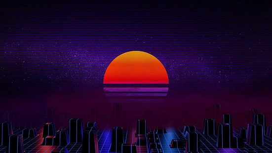 The sun, Music, Star, Background, 80s, Neon, 80's, Synth, Retrowave, Synthwave, New Retro Wave, Futuresynth, Sintav, Retrouve, Outrun, HD wallpaper HD wallpaper