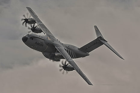 Aviões de transporte militar, Airbus A400M, Aviões de transporte, Avião de guerra, HD papel de parede HD wallpaper