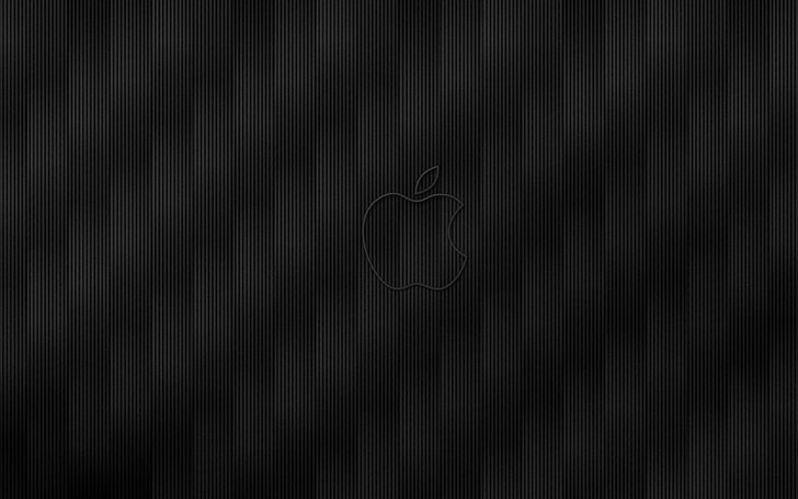 Apple, Mac, Logo, Brand, Contour, Dark, HD wallpaper