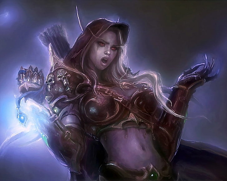 World of Warcraft CGI Fantasy Art Elfen Sylvanas Windrunner Warcraft 1280x1024 Abstrakte 3D- und CG-HD-Kunst, CGI, World of Warcraft, HD-Hintergrundbild