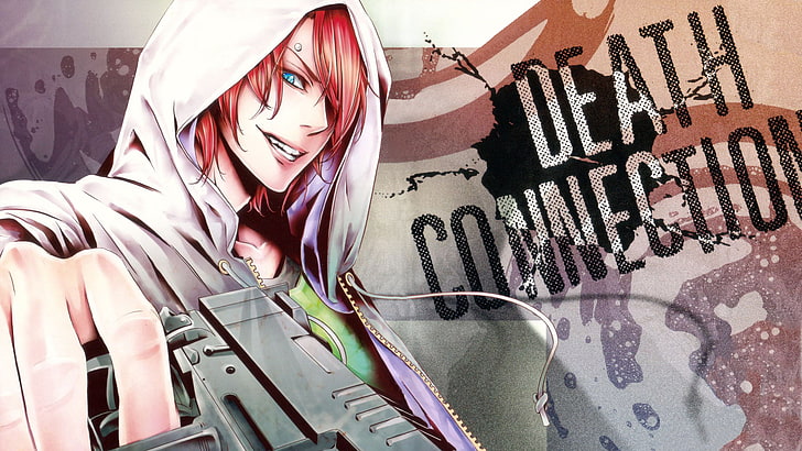Death Connection anime, dead connection, man, art, gun, anime, HD wallpaper