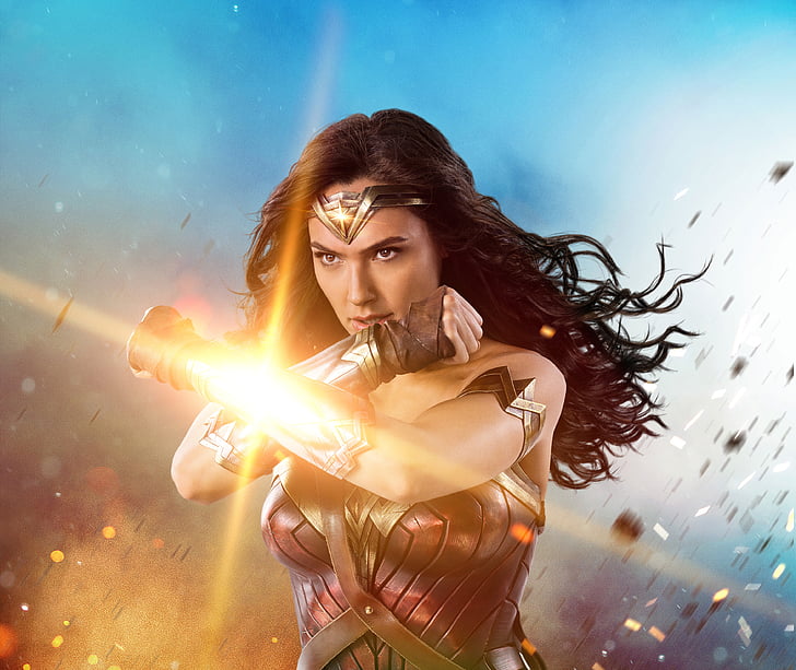 Gal Gadot as Wonder Woman, Wonder Woman, Diana Prince, Gal Gadot, HD, HD wallpaper