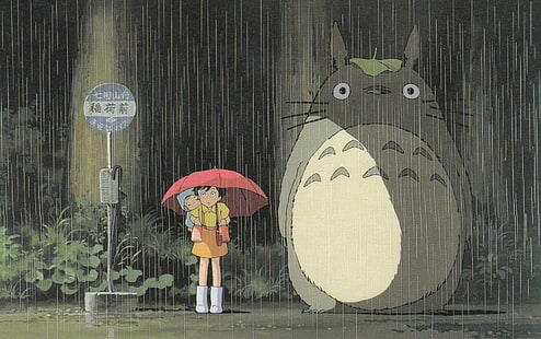 Filme, Meu Vizinho Totoro, Mei Kusakabe, Satsuki Kusakabe, Totoro (Meu Vizinho Totoro), HD papel de parede HD wallpaper