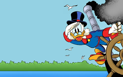 Disney Duck иллюстрация персонажа, Дисней, мультфильм, HD обои HD wallpaper