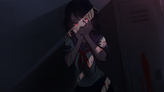 personagem de anime feminina de cabelo castanho curto, Yandere-chan, Yandere Simulator, yandere, HD papel de parede HD wallpaper