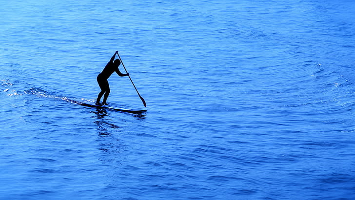 sea, sport, Board, paddle, HD wallpaper