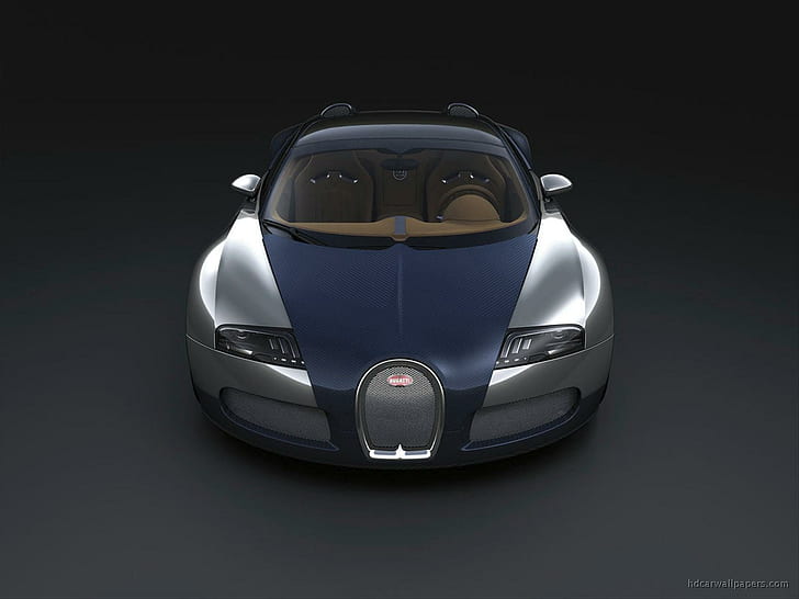 Bugatti Veyron Grand Sport cantou azul 3, carro prateado, grande, esporte, bugatti, veyron, azul, cantou, carros, HD papel de parede