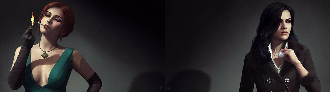 personnages de jeu vidéo triss merigold le sorceleur le sorceleur 3 chasse sauvage yennefer de vengerberg ultra large, Fond d'écran HD HD wallpaper