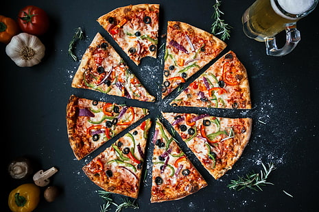 makanan, keju, italia, panggang, pizza, kerak, masakan, Wallpaper HD HD wallpaper