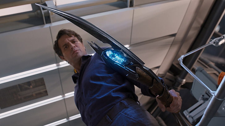 Mark Ruffalo, The Avengers, scepters, Bruce Banner, worm's eye view, HD wallpaper